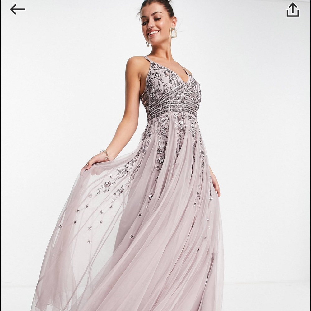 Asos mauve maxi dress